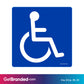 ADA Handicap Decal size guide.