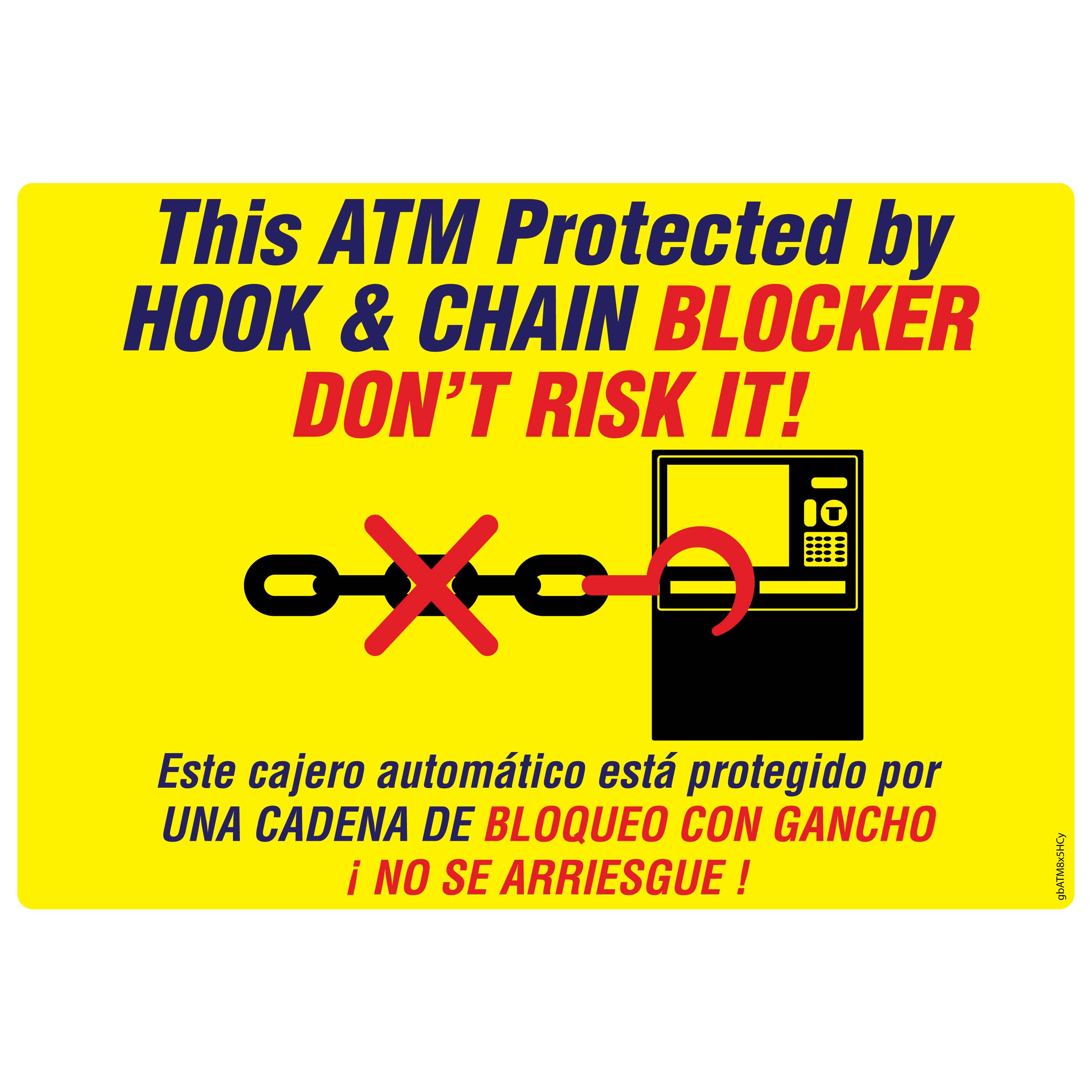Bilingual ATM Blocker Sticker - 8