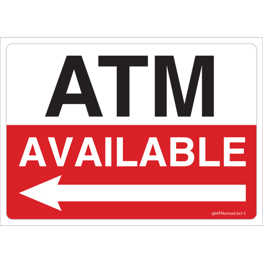 ATM Available With Directional Arrow (Right and Left)