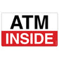 ATM Inside Decal. 5 inches by 3 inches in size. 