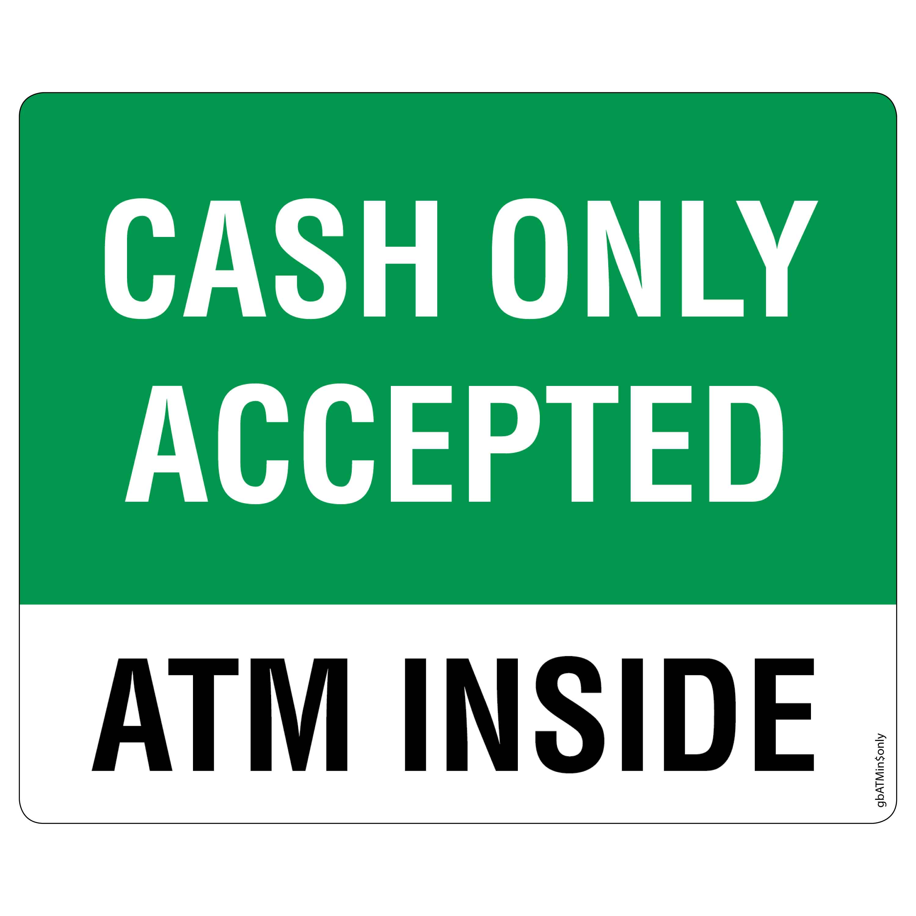 Pay Inside Only Cash Only Accepted Decal | GetBranded.com