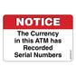 Recorded Serial Numbers Decal. 2 inches by 3 inches in size. 