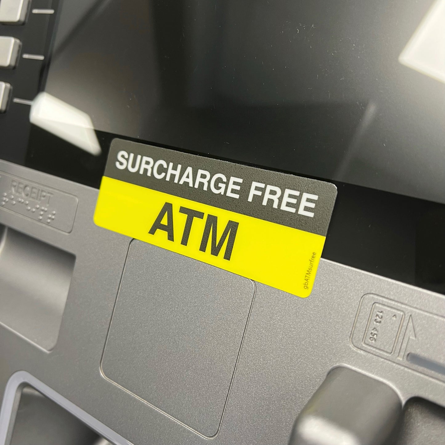 Surcharge Free ATM Decal Image.