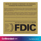 Changes in Temporary FDIC Coverage Decal size guide. 7 inches by 6.5 inches in size.