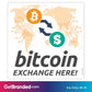 Bitcoin Exchange Here Decal size guide. 6 inches by 6 inches in size.