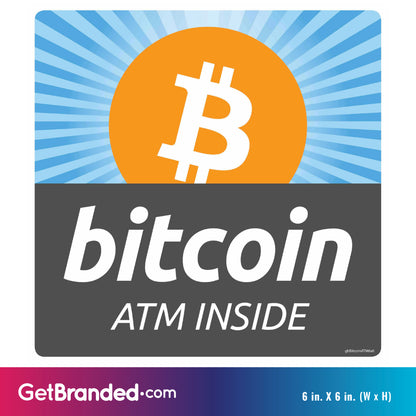 Autocollant intérieur ATM Bitcoin