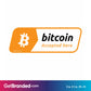 Bitcoin Accepted Here Decal size guide. 3 inches by 1 inch in size. 