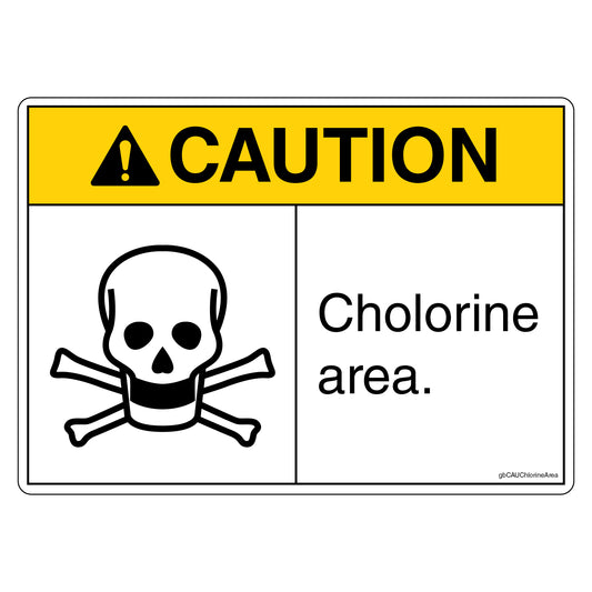 Caution Chlorine Area Decal.