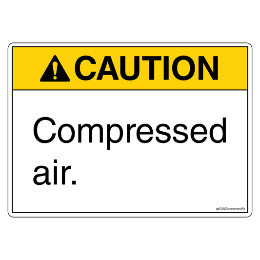 Caution Compressed Air Decal.