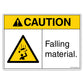 Caution Falling Material Decal. 