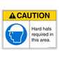 Caution Hard Hats Required in This Area Decal.