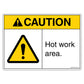 Caution Hot Work Area Decal. 