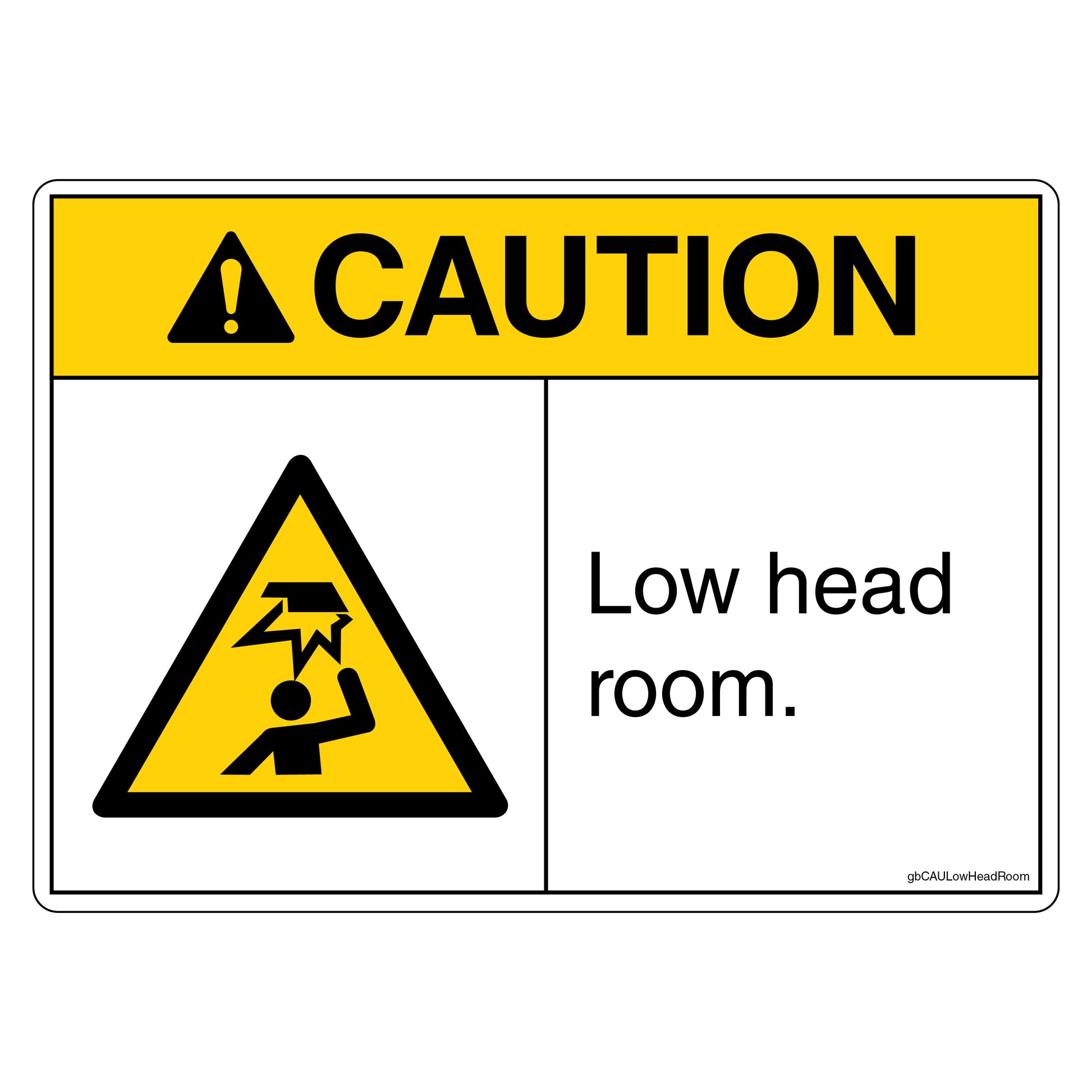 Caution Low Head Room Decal.