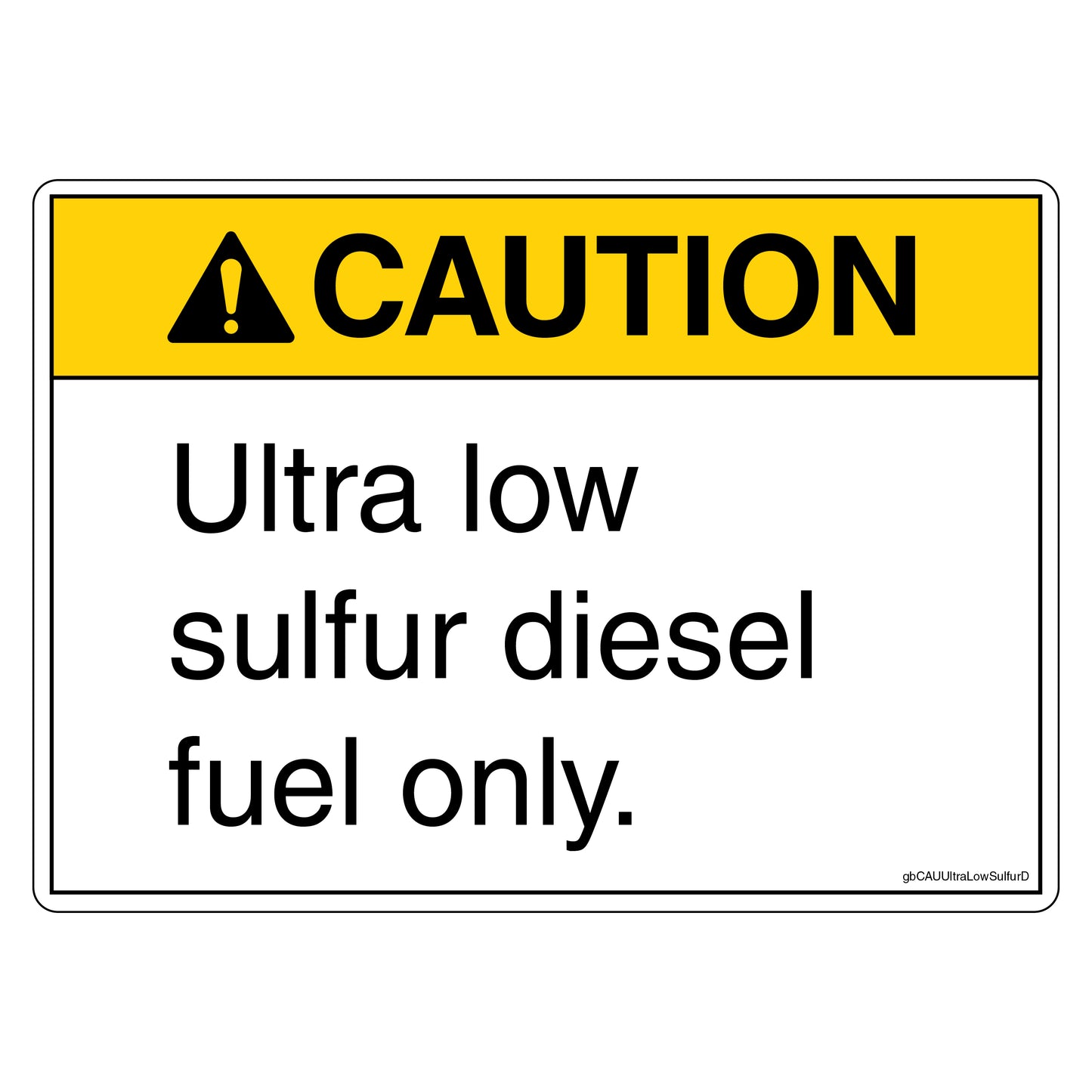 Caution Ultra Low Sulfur Diesel Fuel Only Decal.