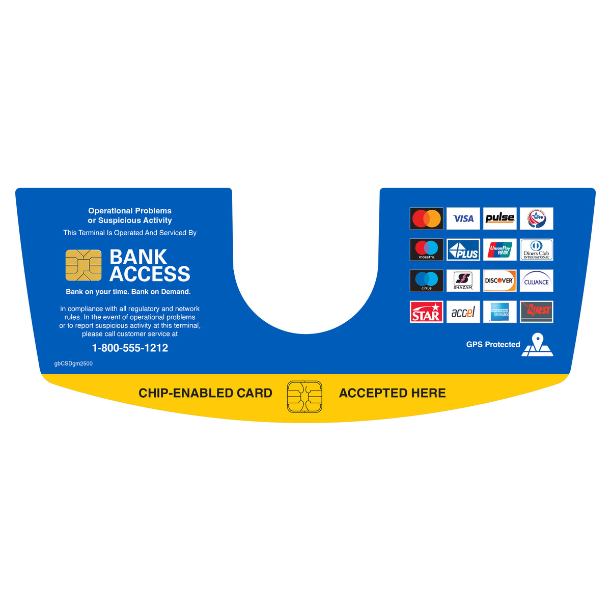 Genmega 2500 Dispenser Decal | GetBranded.com