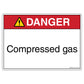 Danger Compressed Gas Decal.