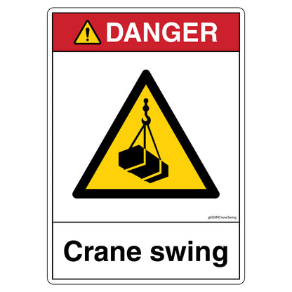 Danger Crane Swing Decal.