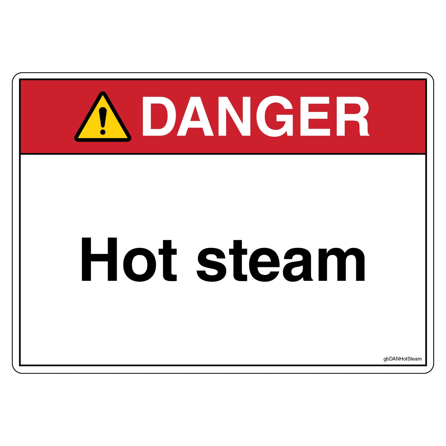 Danger Hot Steam Decal. 