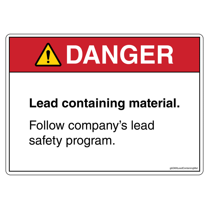 Lead Containing Material Decal | GetBranded.com
