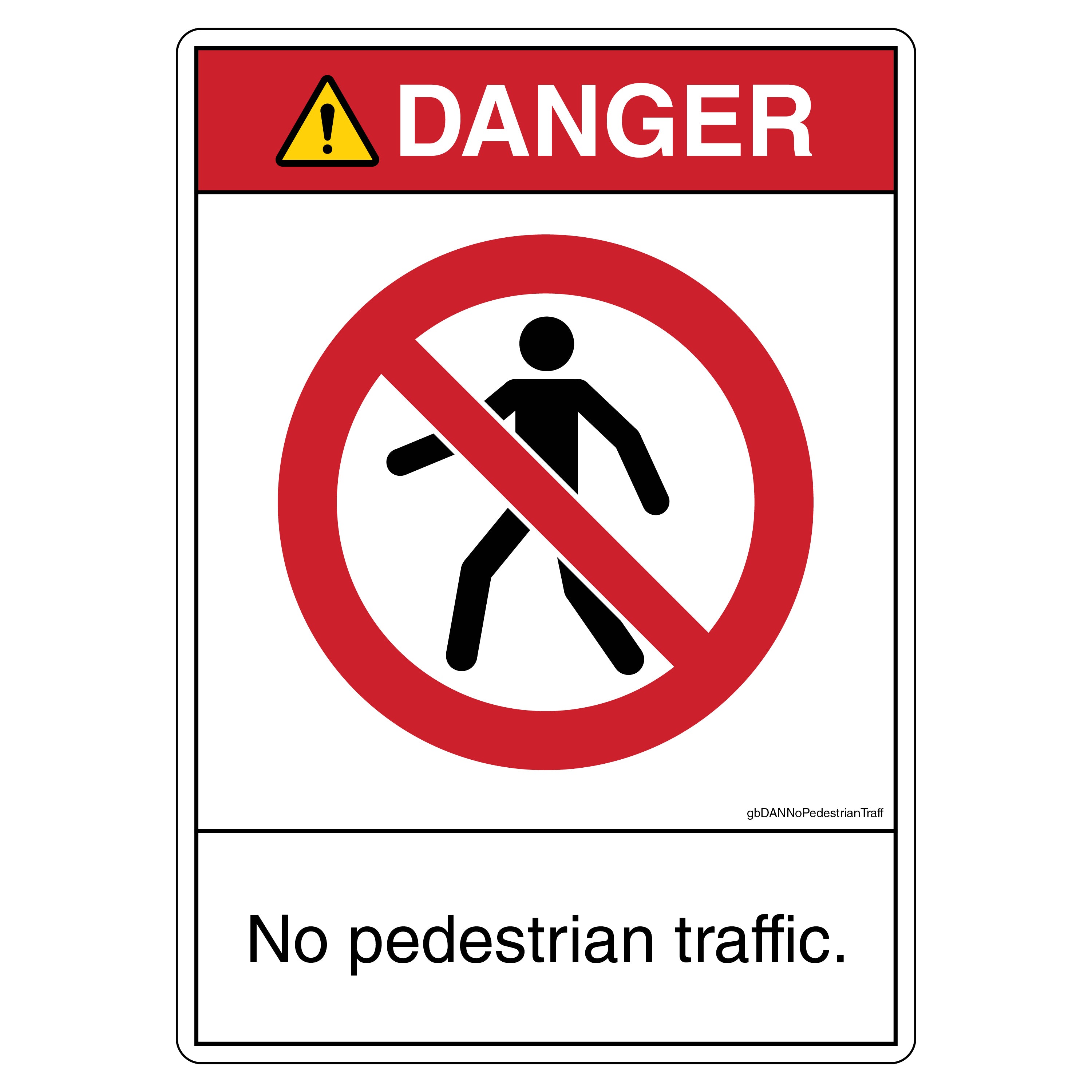 No Pedestrian Traffic Decal | GetBranded.com