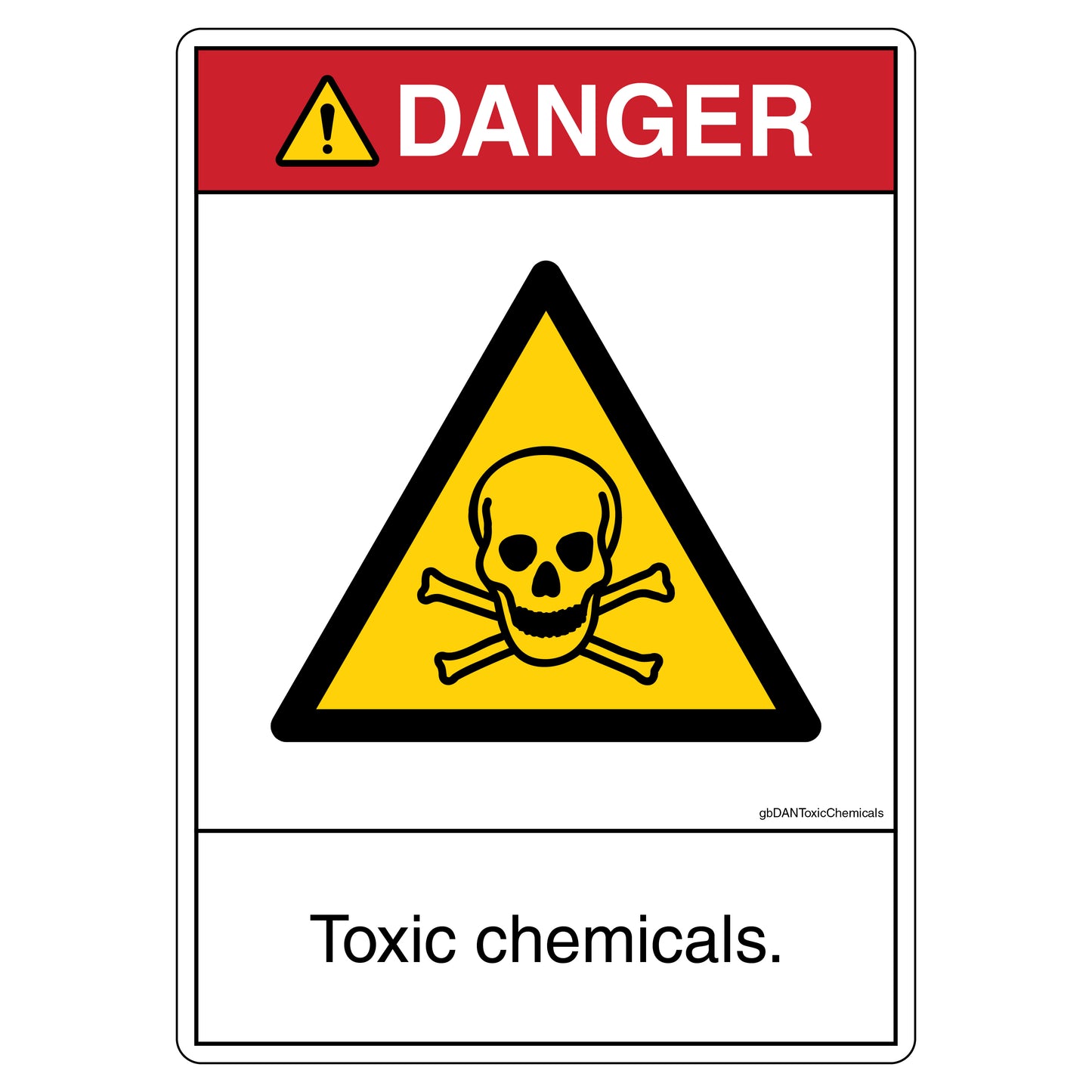 Danger Toxic Chemicals Decal. 
