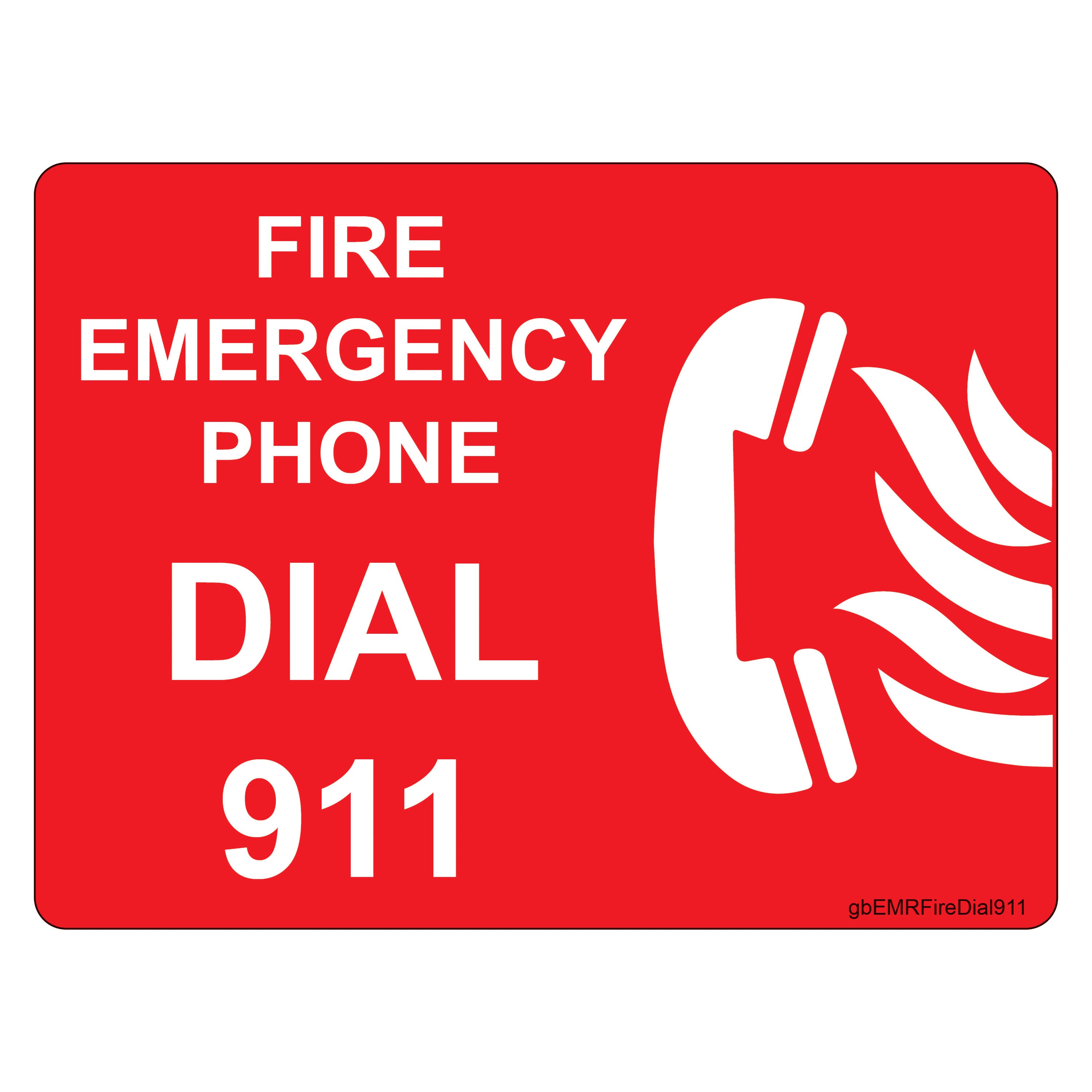 Fire Emergency Phone Decal | GetBranded.com