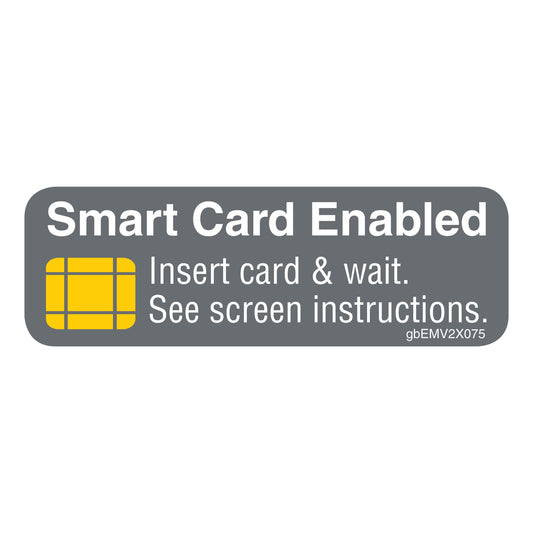 Smart Card Decal. 2 inches by 0.75 inch in size.