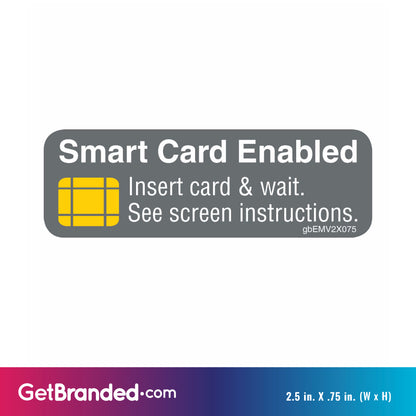 Smart Card Decal size guide.