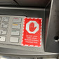 EMV Decal Red - Warning: Don't Jerk Card Photo.
