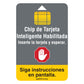 Chip Enabled Smart Card Decal in Spanish2 inches by 3 inches in size. 