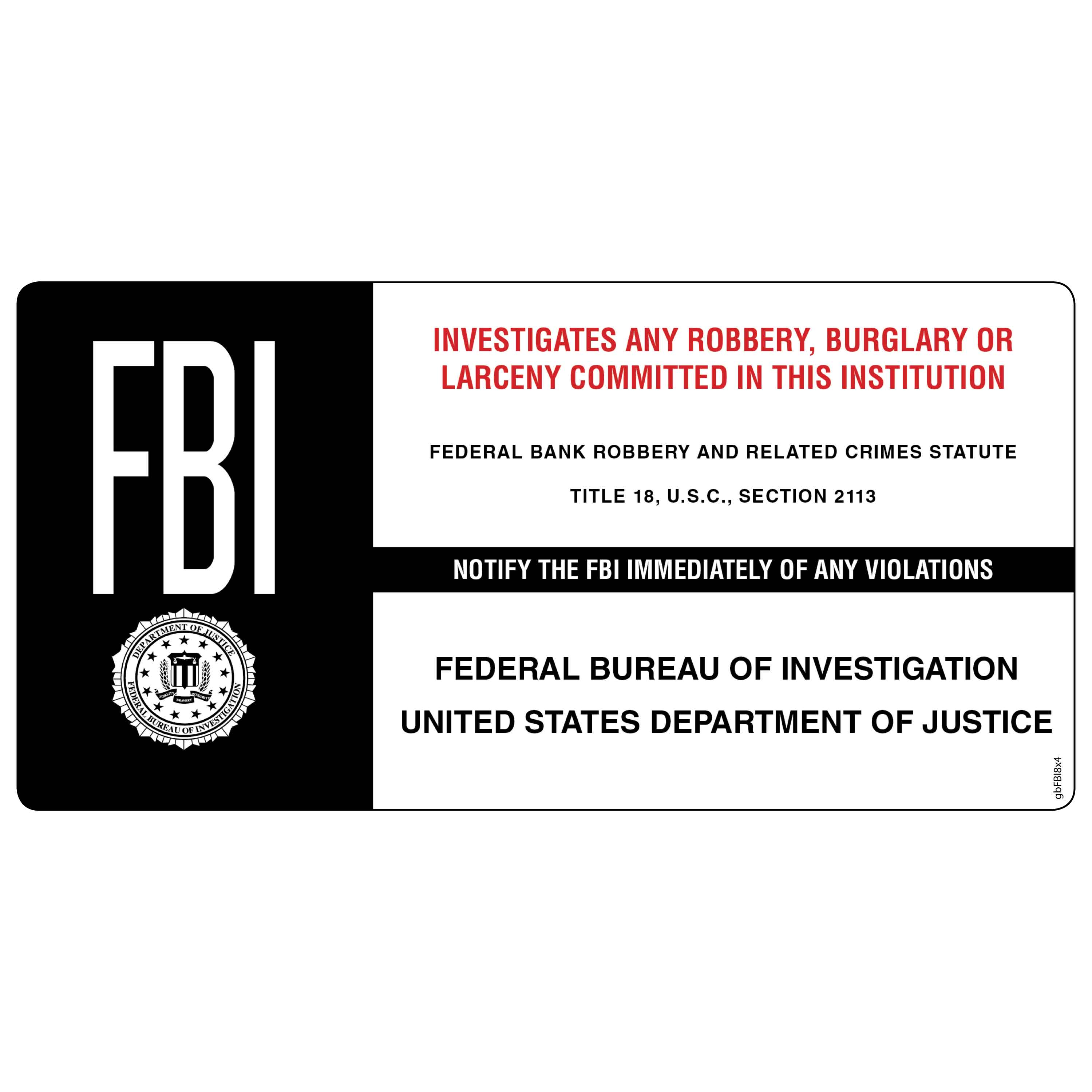 Ultimate Crime Deterrent: FBI Warning Sticker! | GetBranded.com