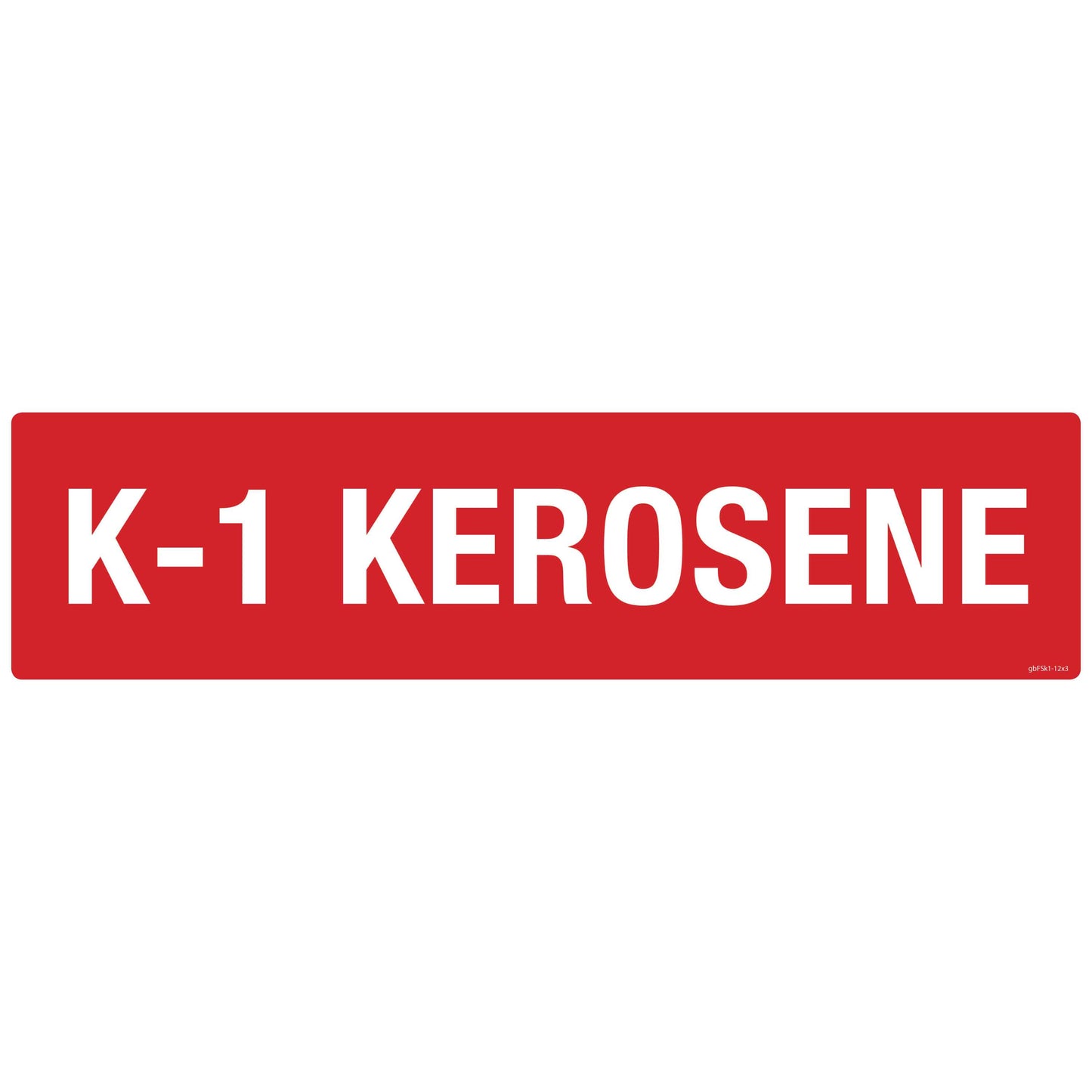 Kerosene Decal. 12 inches by 3 inches in size.