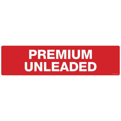 Premium Unleaded Decal. 12 inches by 3 inches in size. 