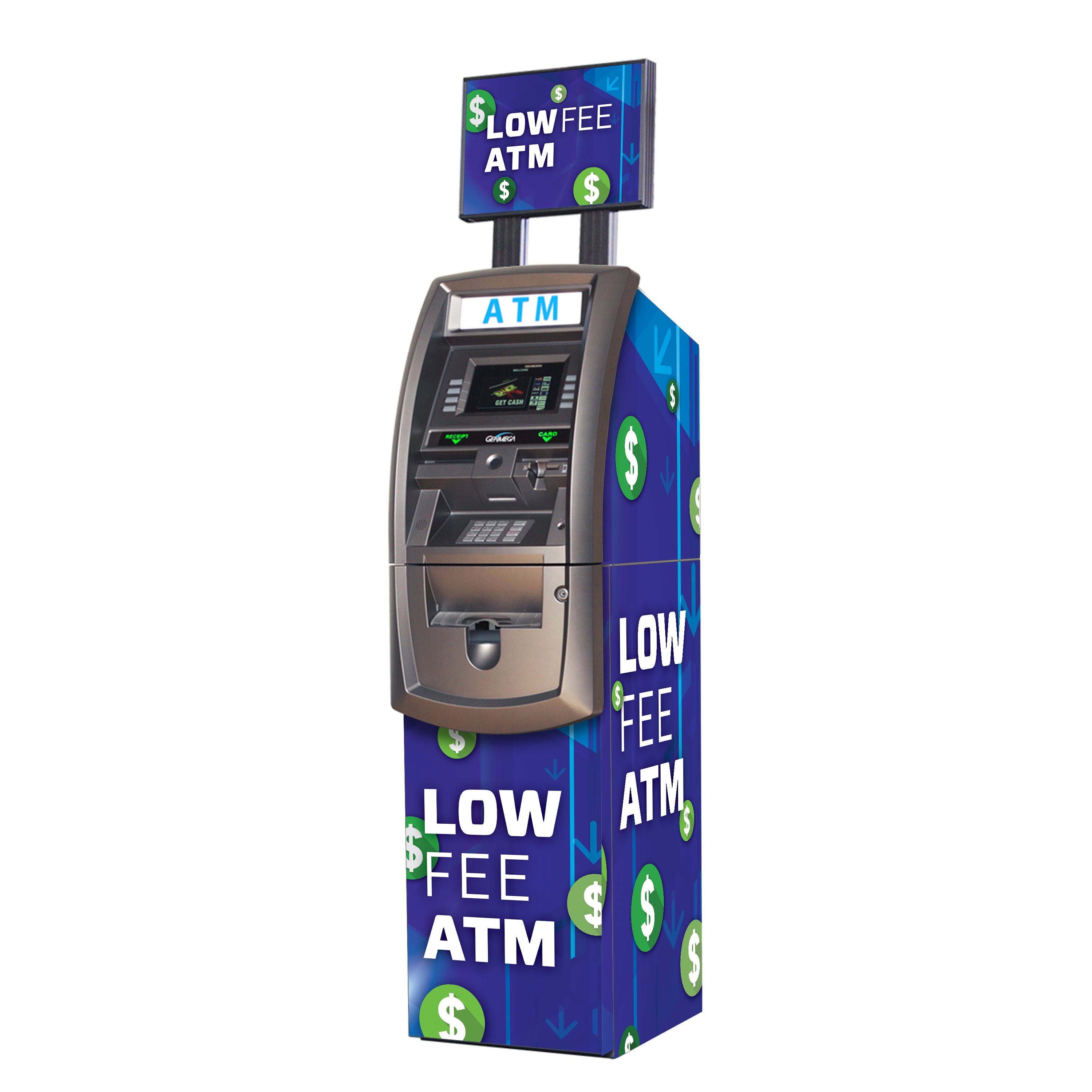 Generic Low Fee ATM Wrap | GetBranded.com