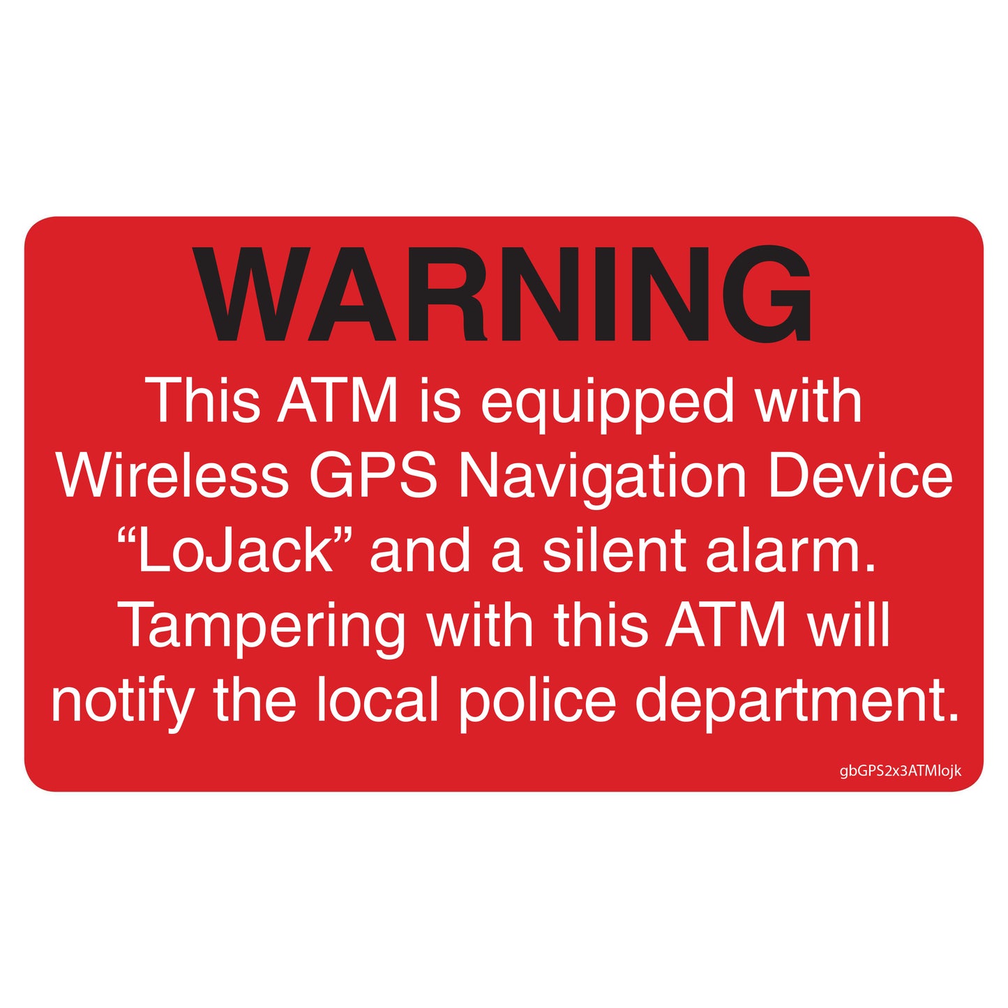 Wireless GPS ATM Decal