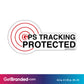 GPS Tracking Protected, Contour Cut Decal size guide.
