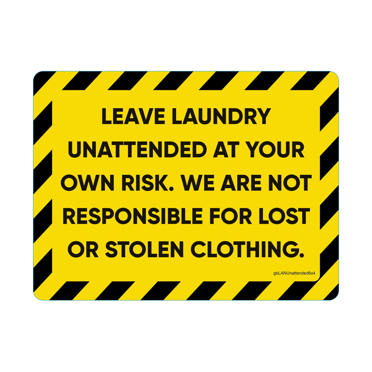 Do Not Leave Laundry Unattended Decal