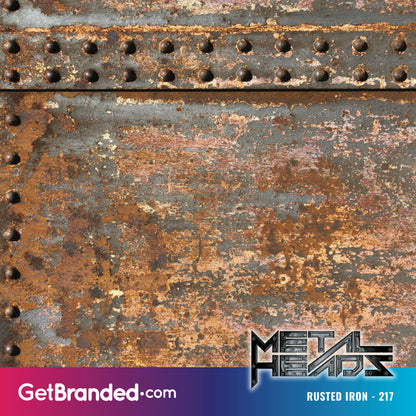 Envoltura MetalHeads™ de hierro oxidado