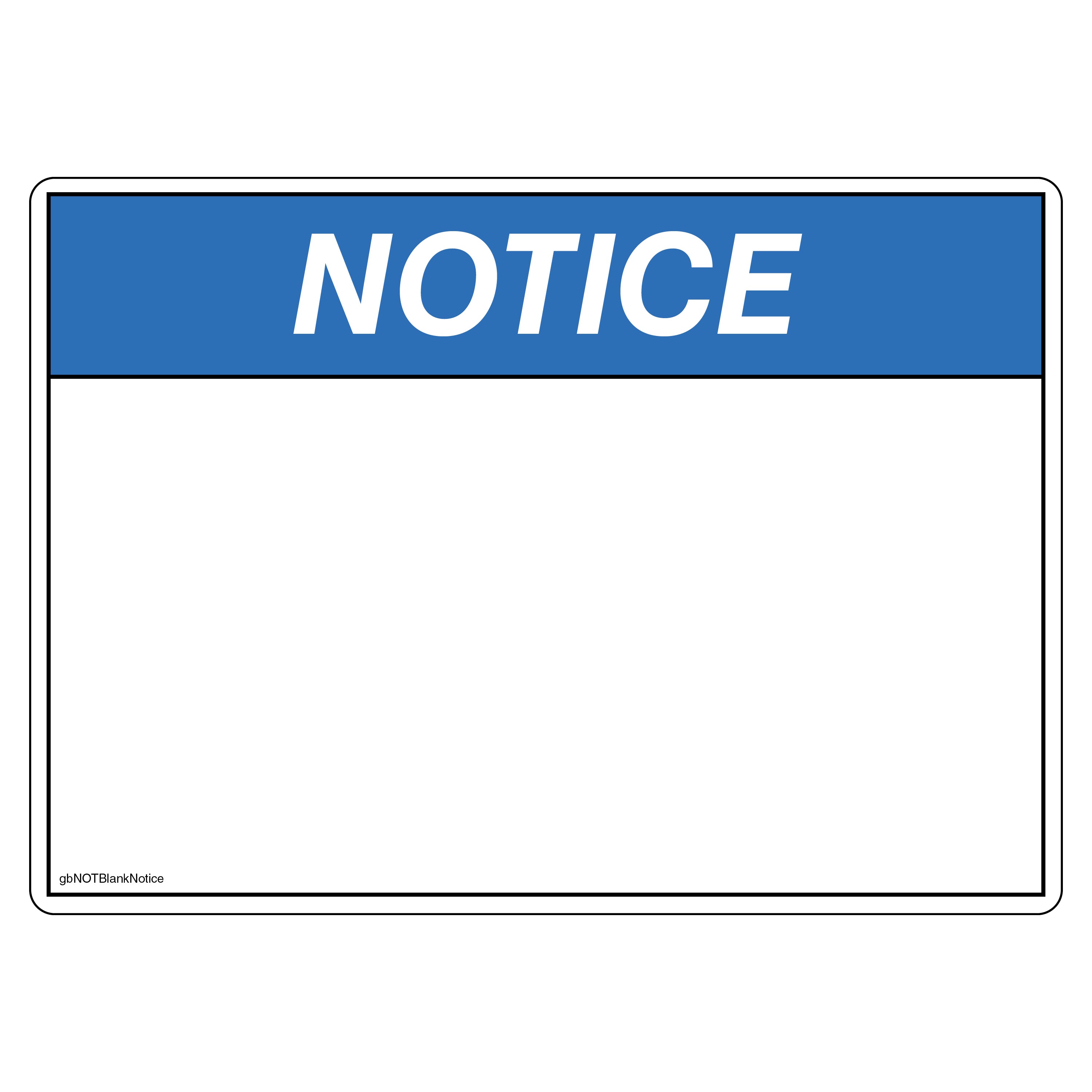 Blank Notice Decal - Horizontal | GetBranded.com