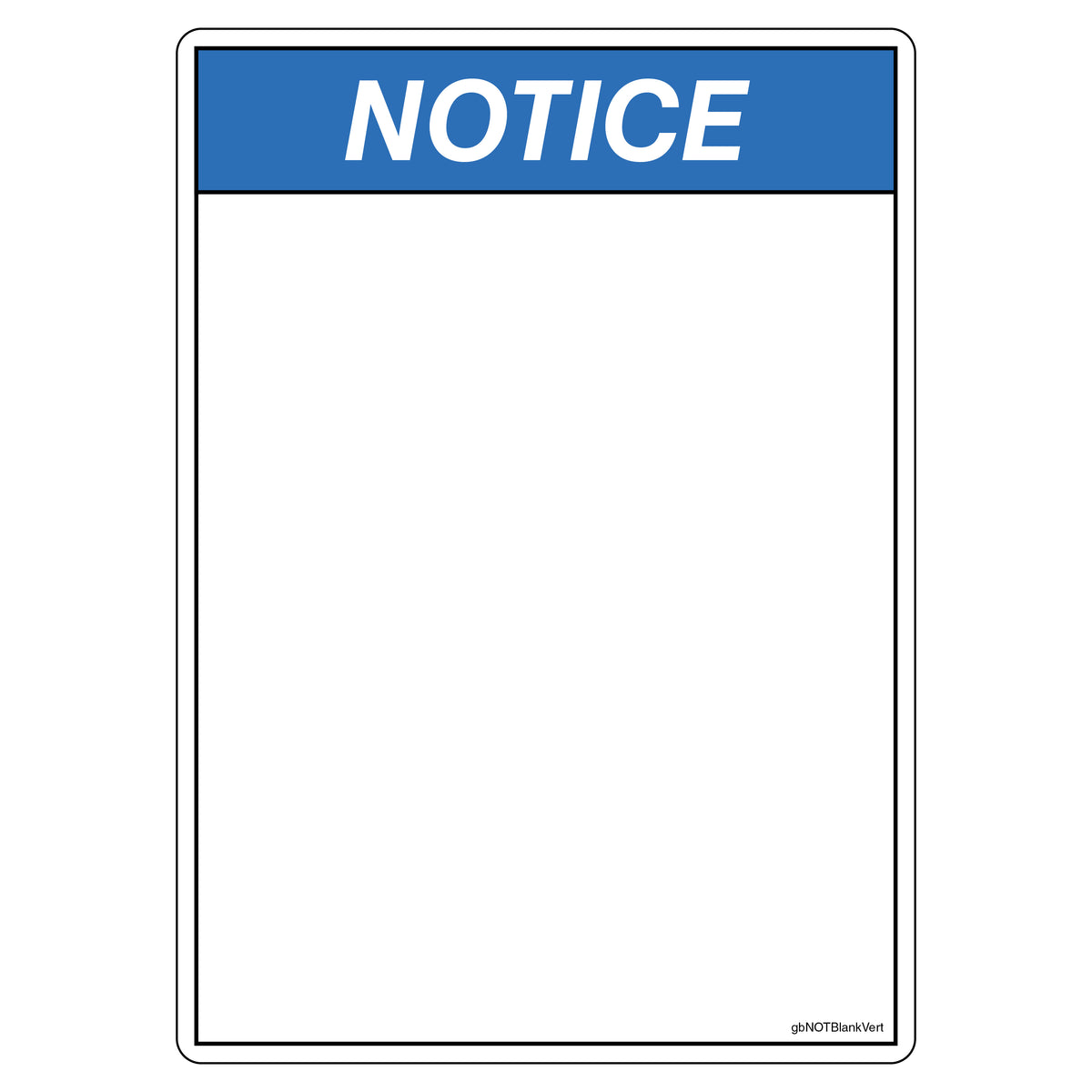 Blank Notice Decal - Vertical | GetBranded.com
