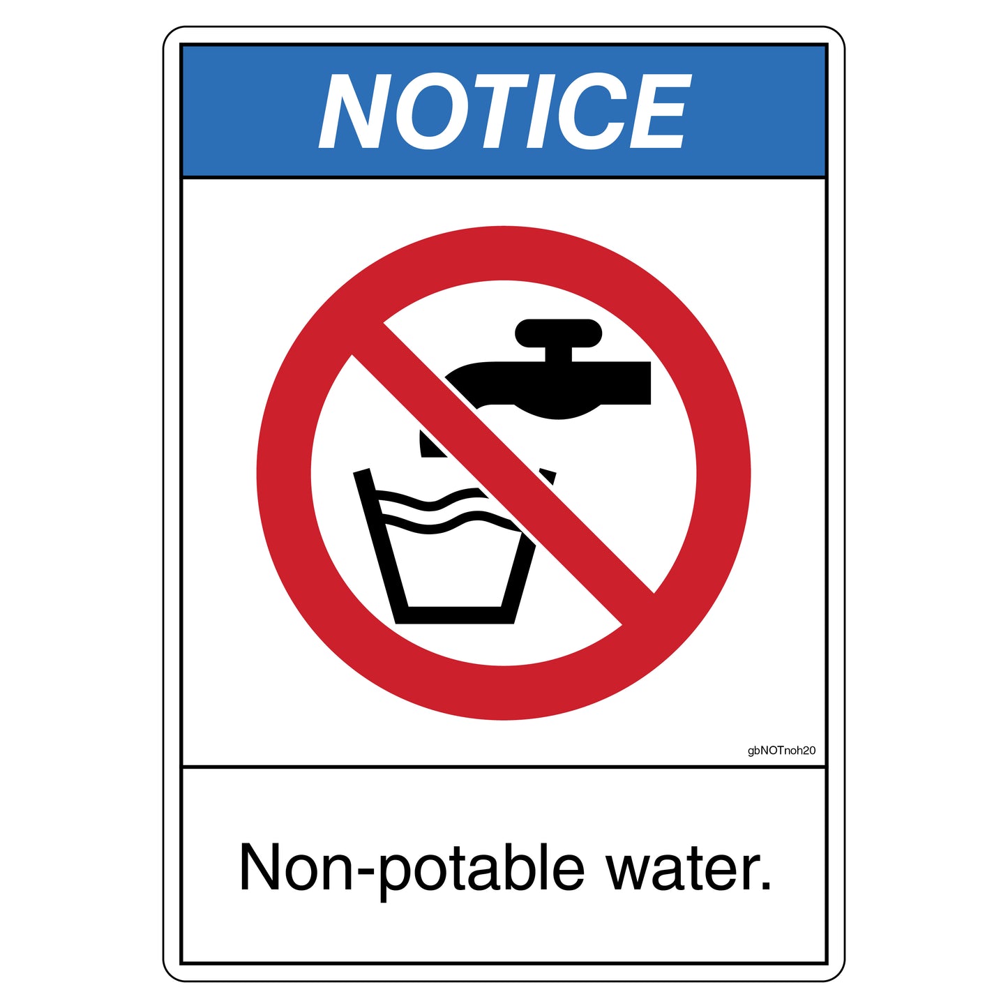 Non Potable Water Decal.