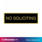 No Soliciting Decal size guide.