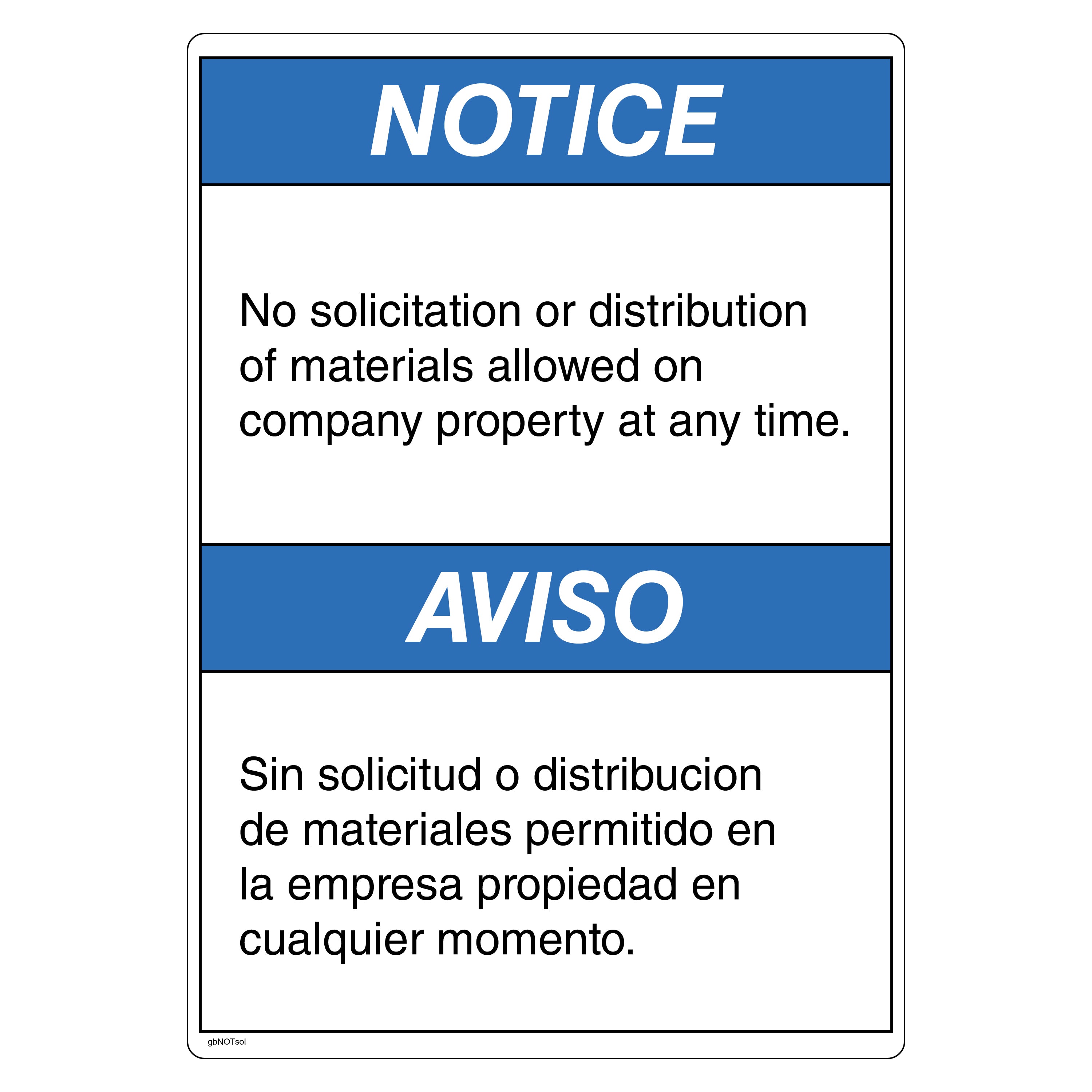 Distrebution Sign No Solicitation Or Distribution Decal | GetBranded.com