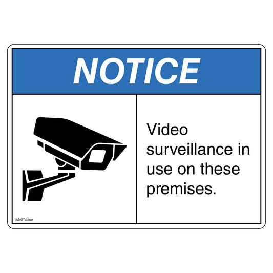 Notice, Video Surveillance In Use Decal. 