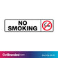 No Smoking Decal size guide.