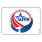 Single Network Decal, AFFN Circle. 3 inches by 2 inches in size.