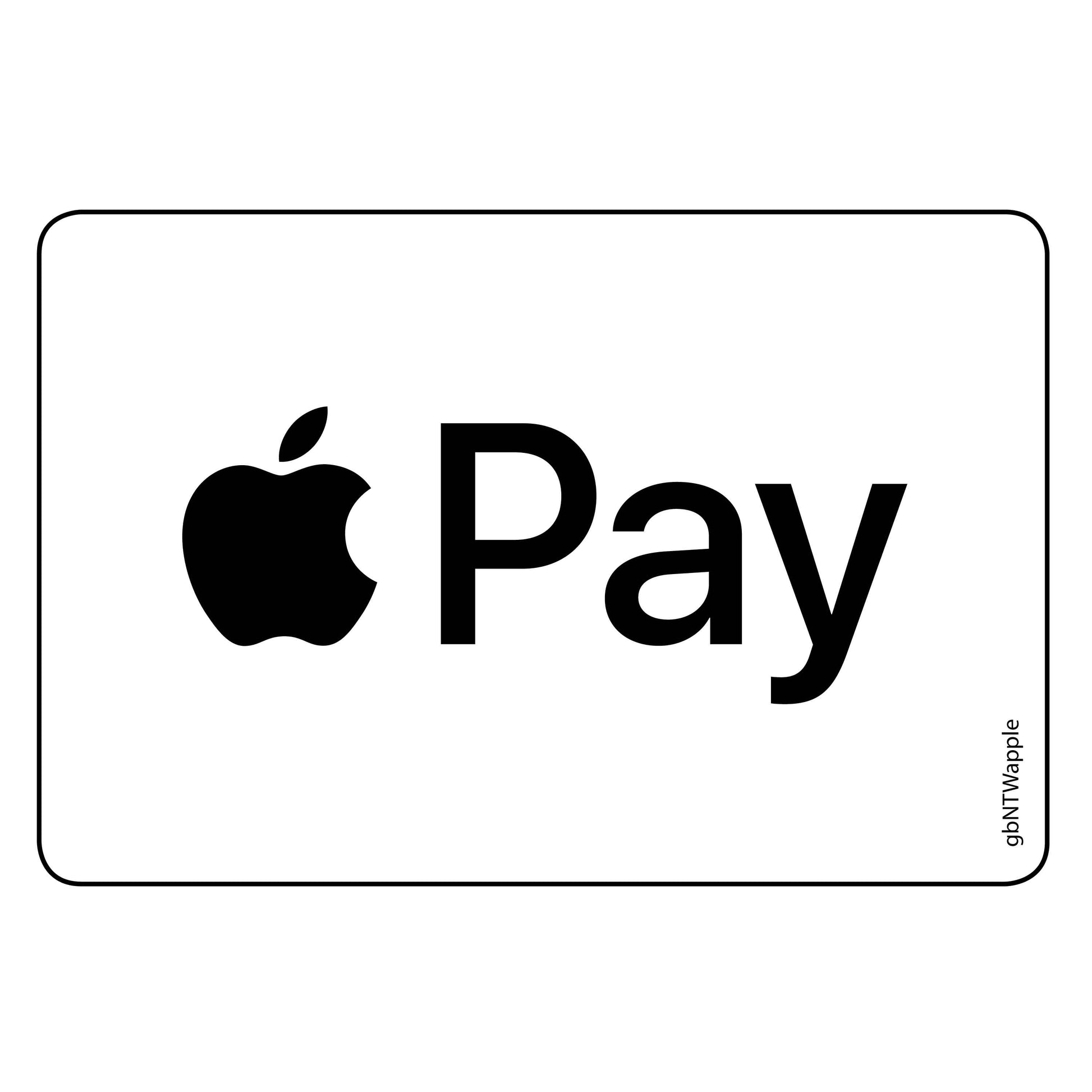 Single Network Decal, Apple Pay Decal. 3 inches by 2 inches in size.