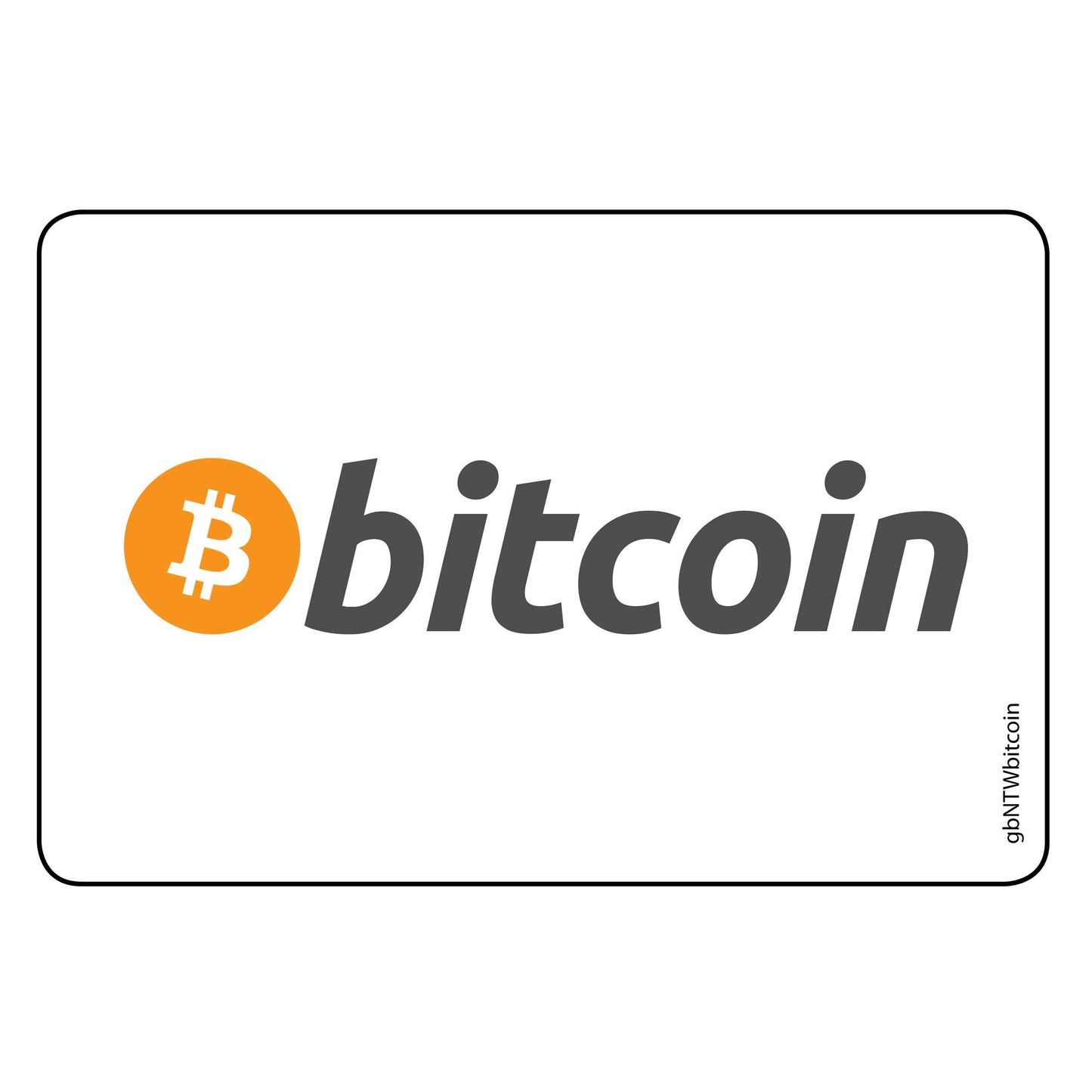 Single Network Decal, Bitcoin Decal. 3 inches by 2 inches in size.