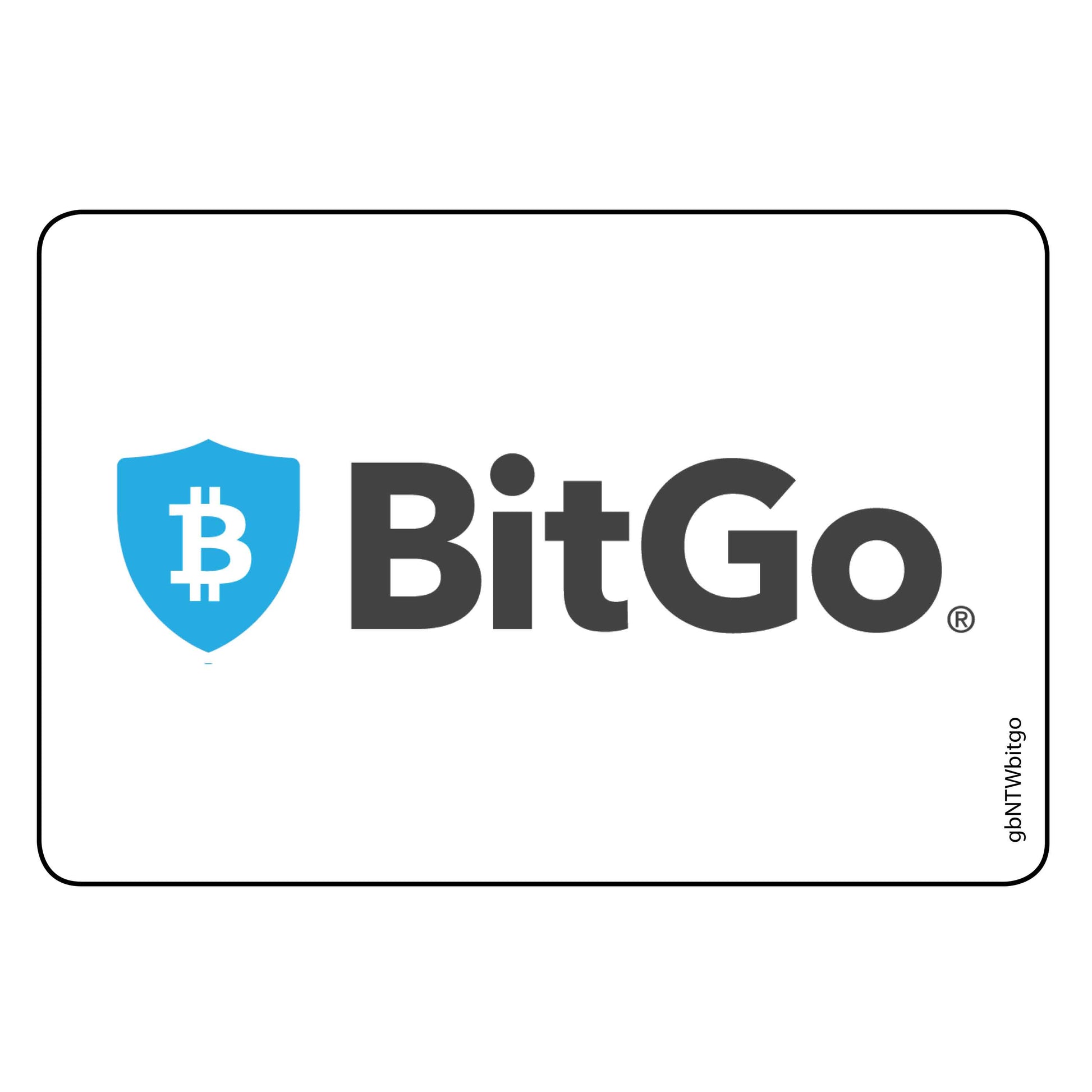 Single Network Decal, BitGo Decal. 3 inches by 2 inches in size.