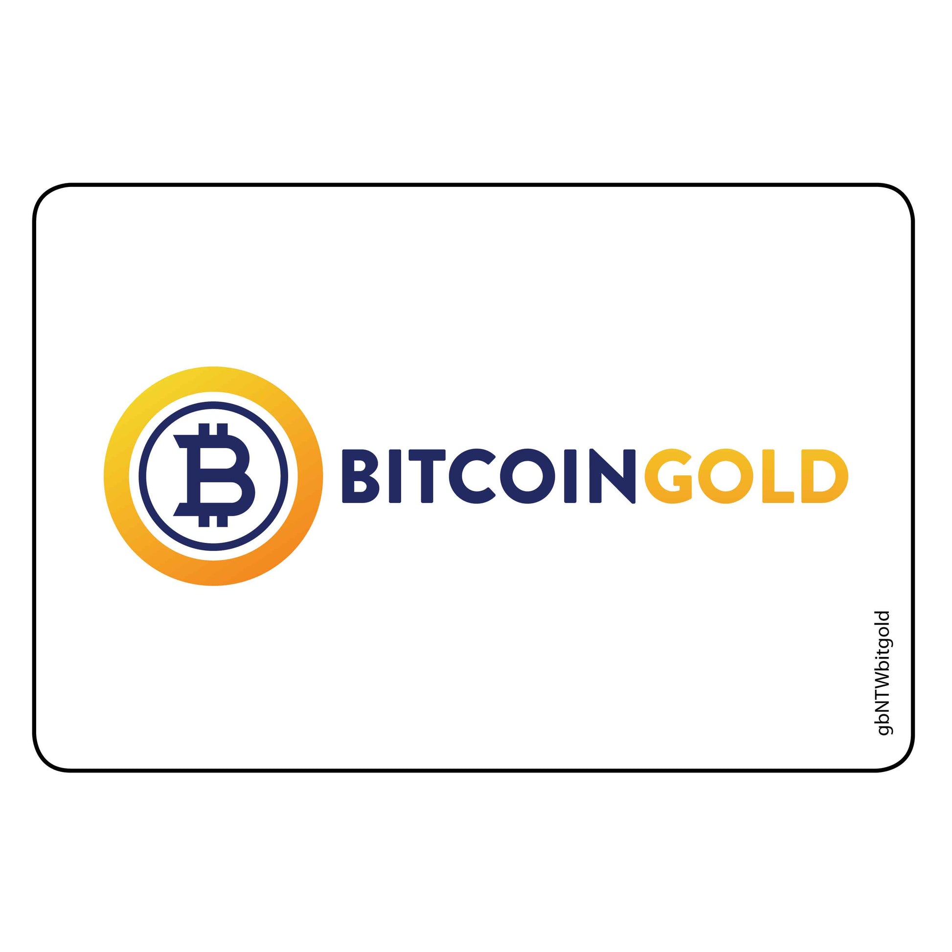 Single Network Decal, Bitcoin Gold Decal. 3 inches by 2 inches in size.